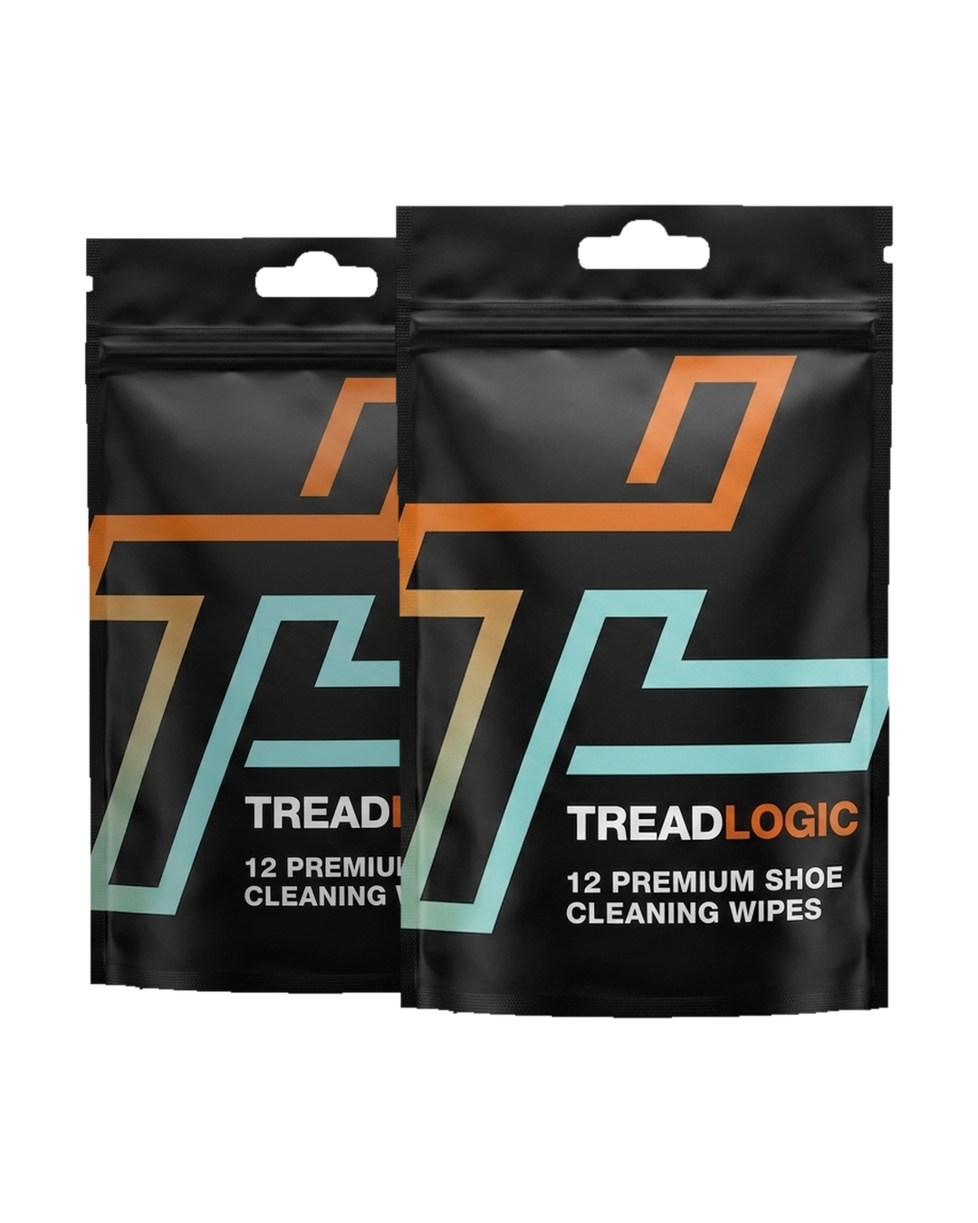 Tread Logic sneaker cleaning wipes 2 pouch bundle — 24 individually wrapped wipes